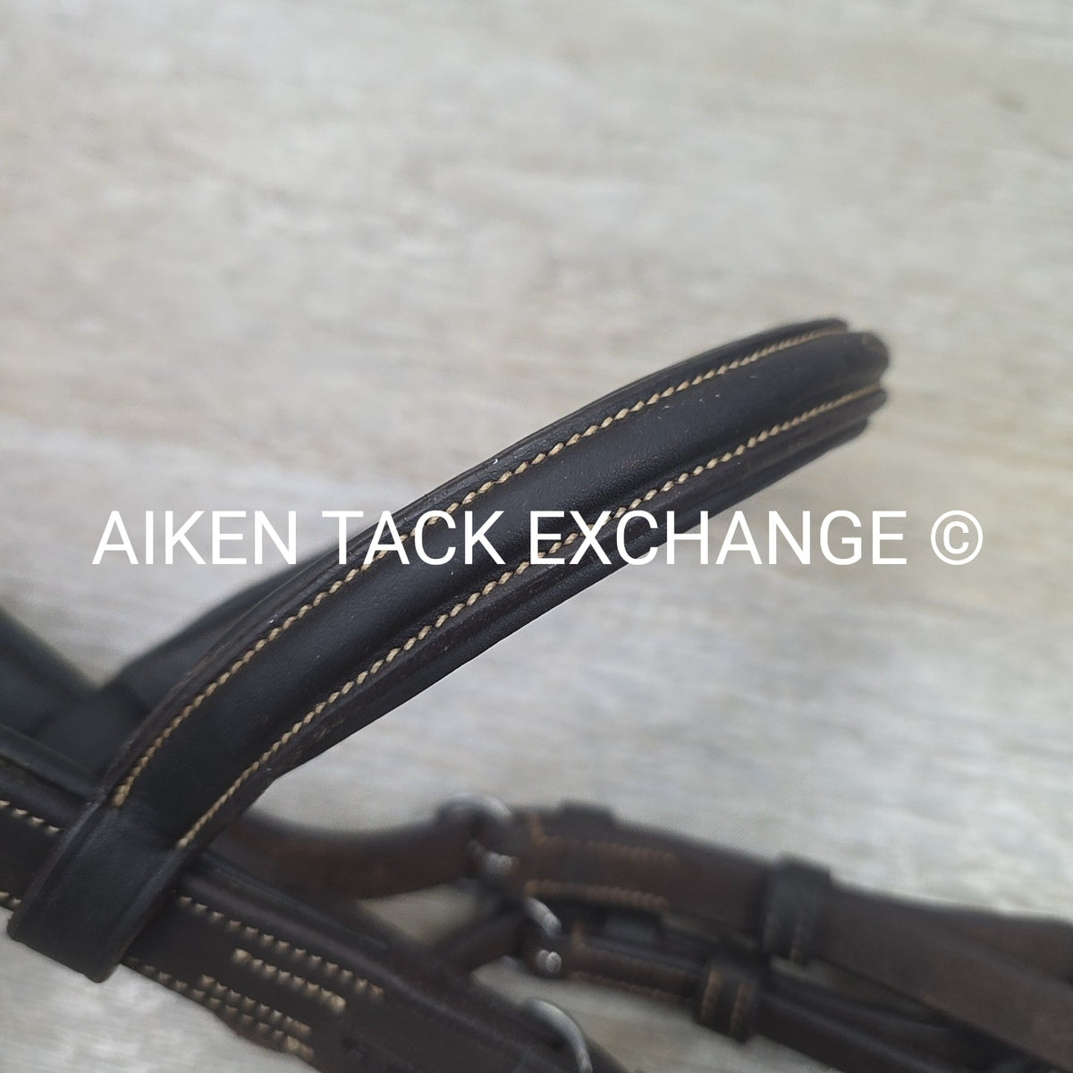 Ovation Classic Raised Comfort Crown Wide Noseband Bridle with Rubber Reins, Bro