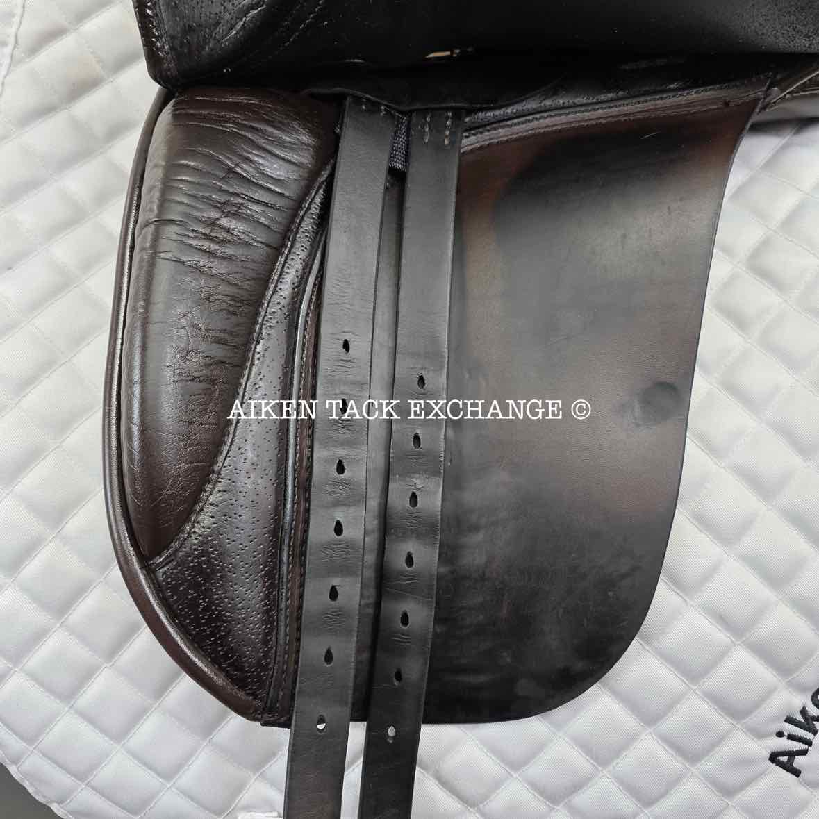 **SOLD** Centaur by Michael Stokes Dressage Saddle, 17.5" Seat, M/MW Tree, Wool Flocked Panels