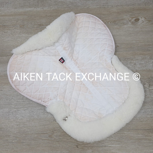 Ogilvy Classic Jump Sheepskin Quilted Half Pad, White, Size Regular (17 - 17.5)