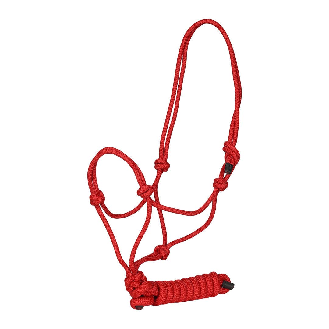 TuffRider Rugged Rope Halter with Matching Lead: Green / Horse