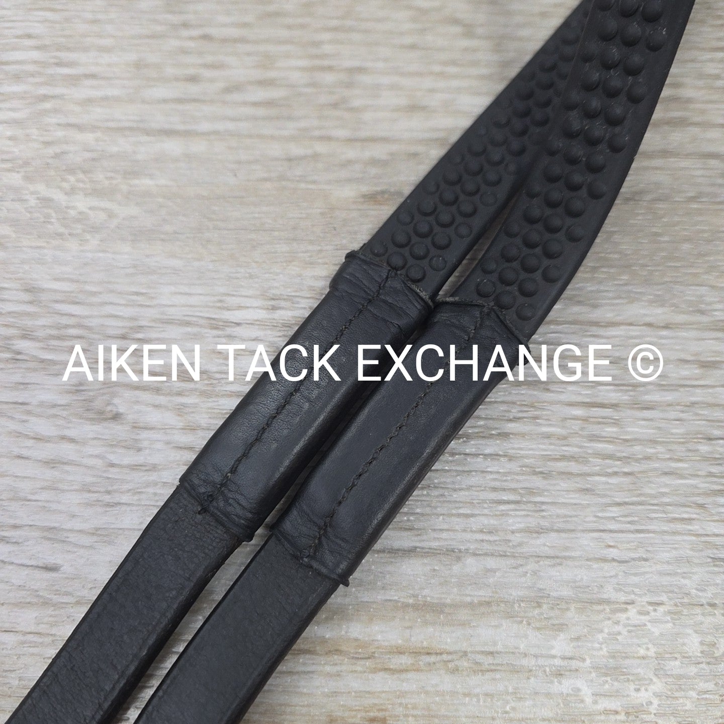 Horseware Micklem Rubber Reins, Black, Size Full (54")