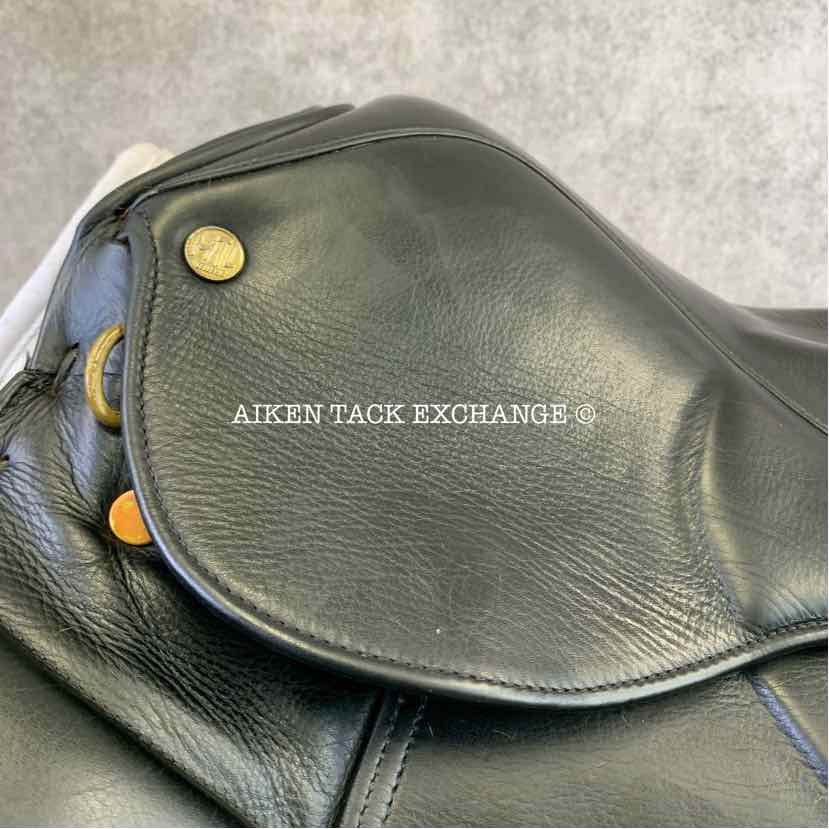 **SOLD** 2010 Marcel Toulouse As Aachen Dressage Saddle, 17.5" Seat, Medium Wide Tree, Wool Flocked Panels