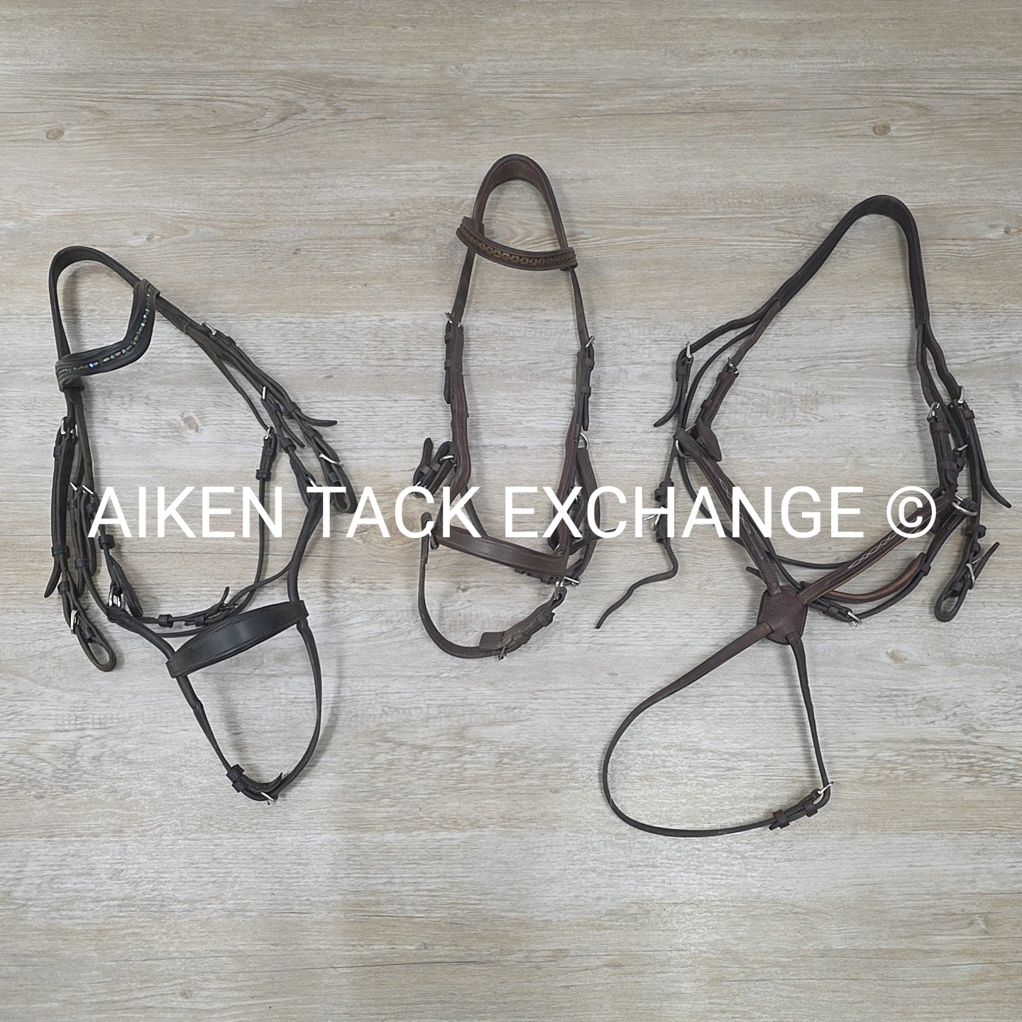 BARGAIN BUNDLE: 2 Mismatched Bridles & 1 Micklem Bridle, Size Full