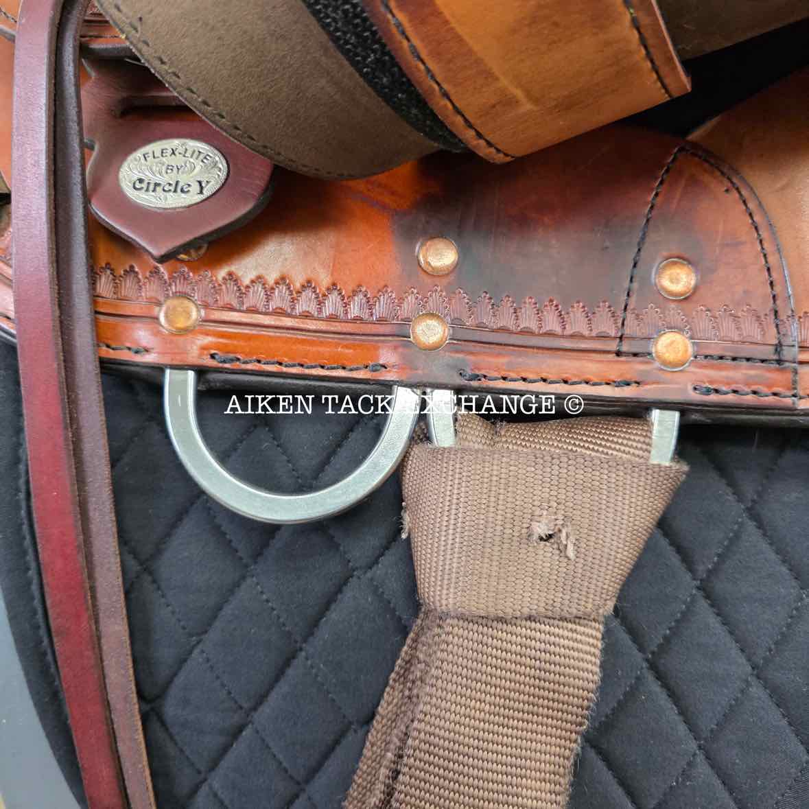 2004 Circle Y 1651 Park & Trail Western Saddle, 16" Seat, Regular Flex Lite Tree - Semi QH Bars