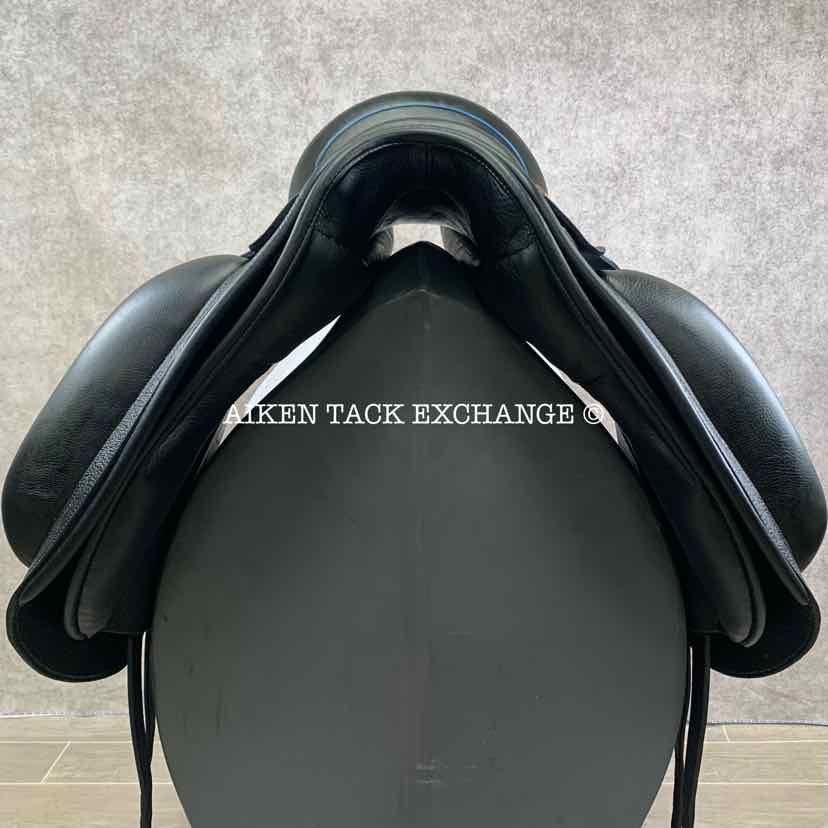 2022 Fluff's Saddlery Dressage Saddle, 17" Seat, Medium Wide Tree, Wool Flocked Panels with Shoulder Relief, Buffalo Leather