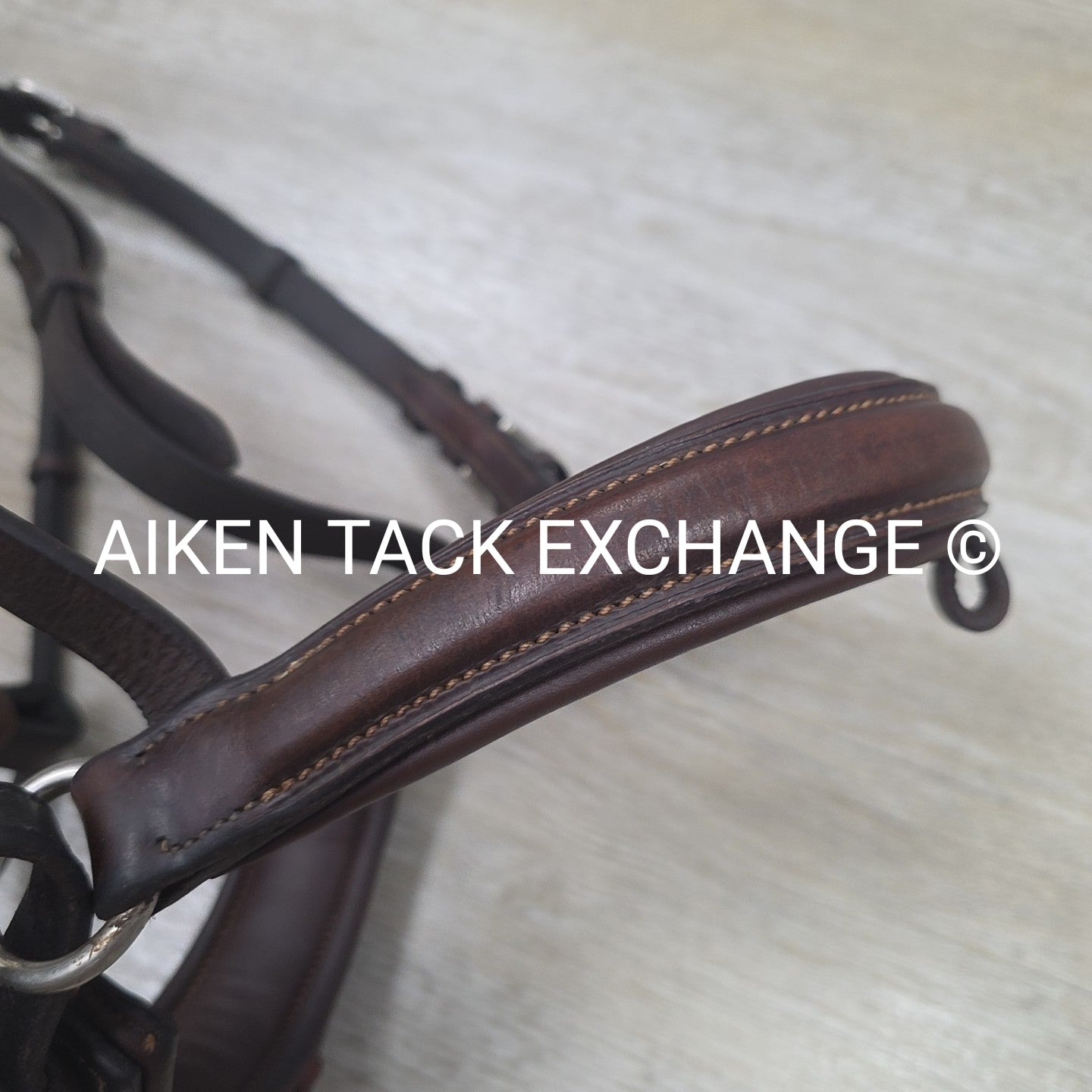 Bobby's English Tack Plain Raised Dressage Bridle, Missing Flash Strap, No Reins