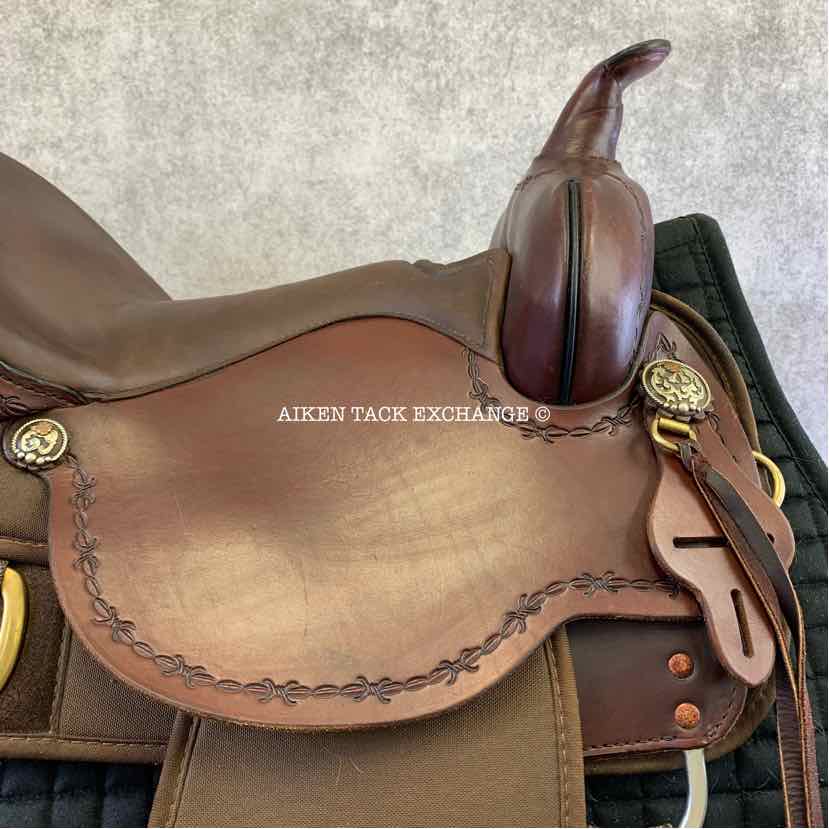 2016 Circle Y High Horse 6921 Driftwood Cordura Trail Western Saddle, 15" Seat, Wide Tree - Full QH Bars