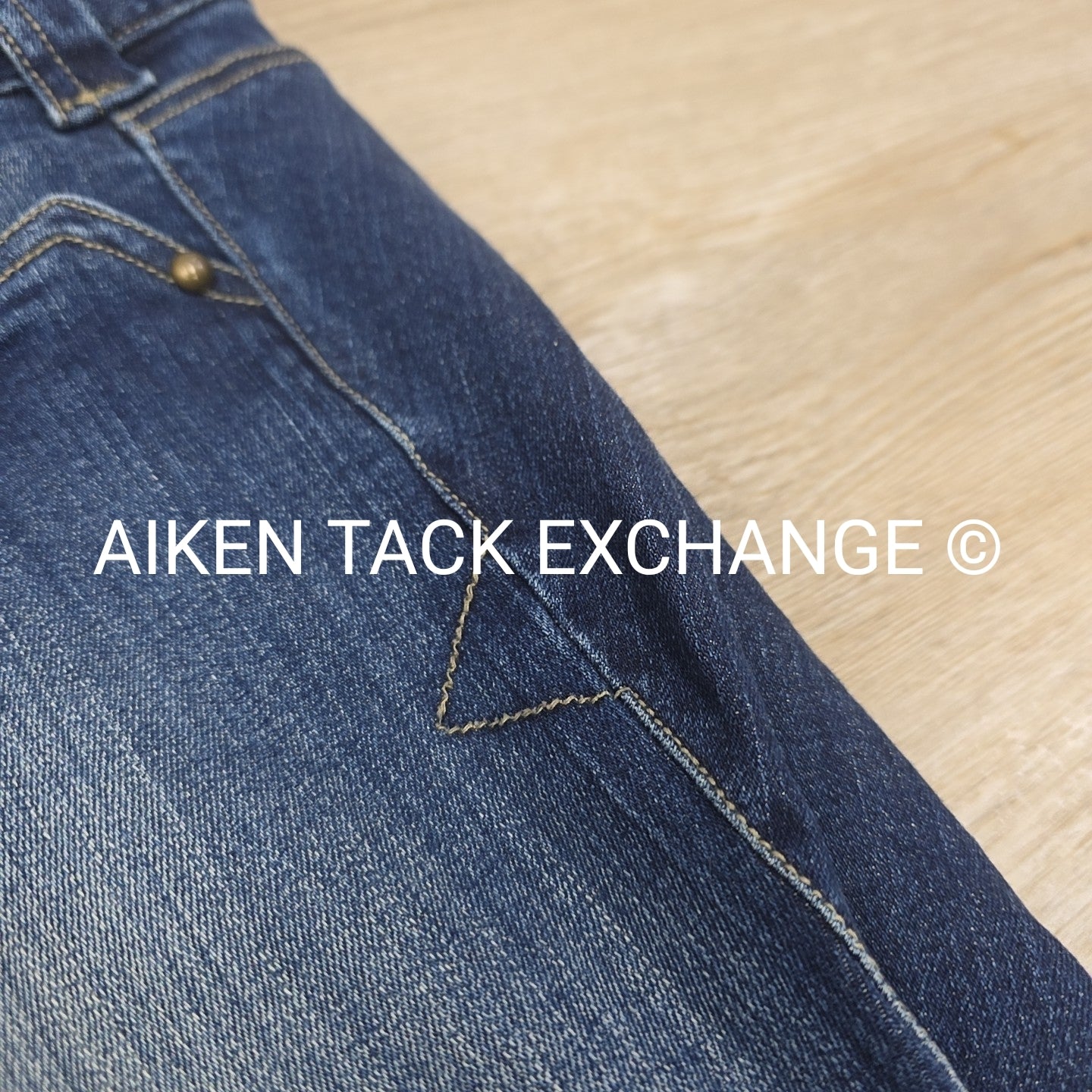 Ariat Denim Knee Patch Breeches, Women's 30