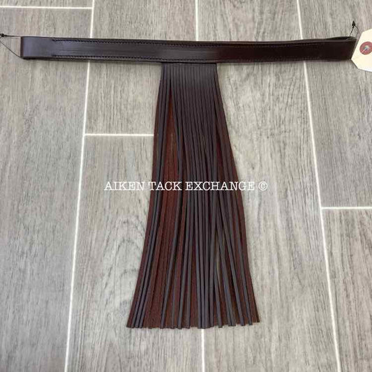 15" No Fly Zone Browband, Brown Leather, Brand New