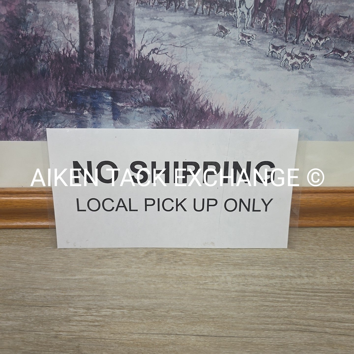 Framed and Matted Hunt Print, 23" x 19"