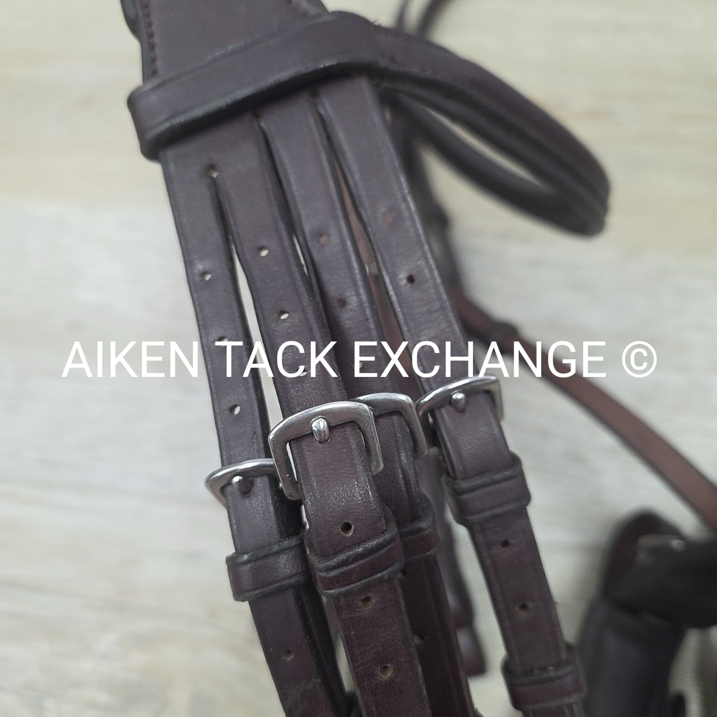 Excelle Monocrown Double Weymouth Bridle with Both Reins, Brown, Size Cob