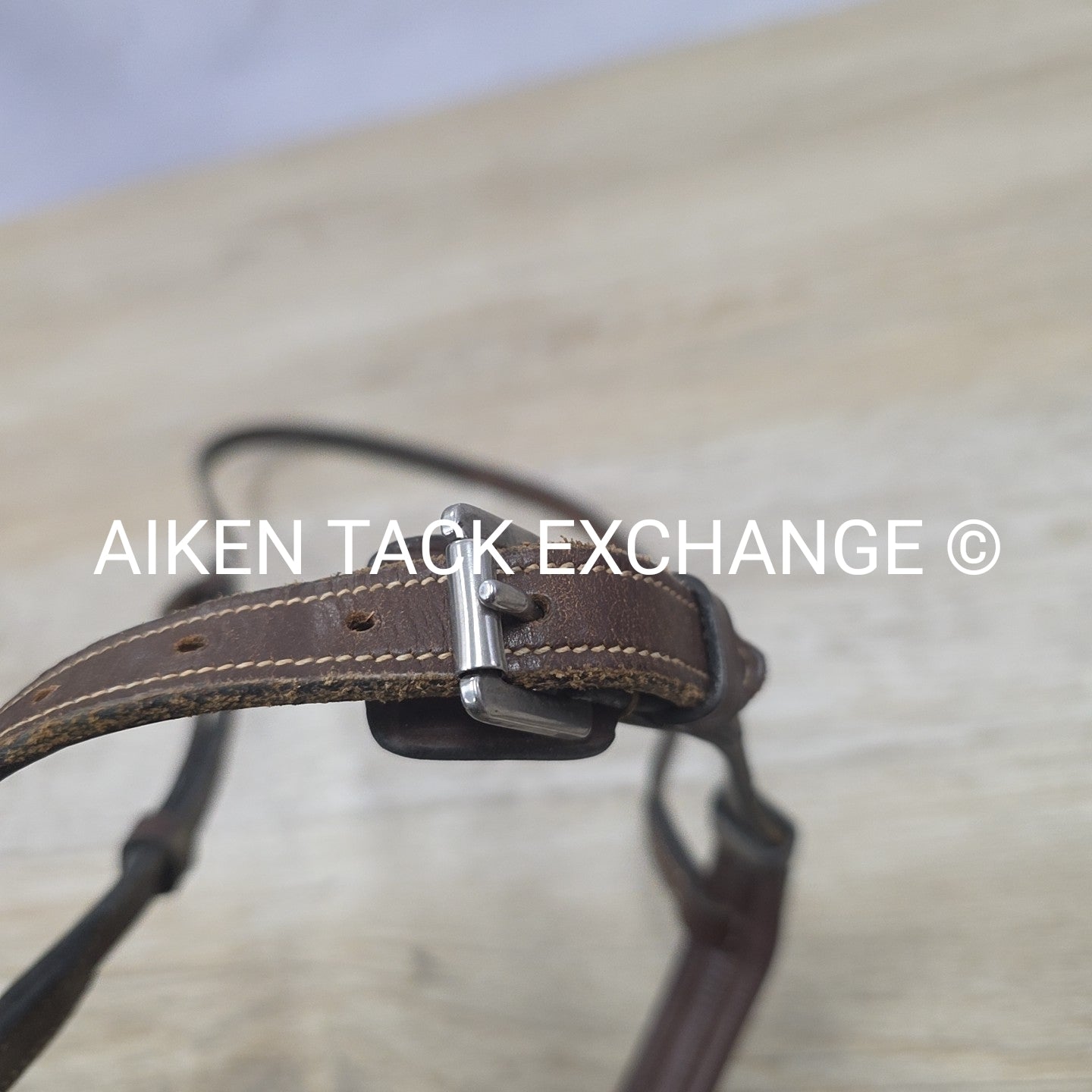 Fancy Stitched Square Raised Bridle, No Browband, No Reins, Size Cob