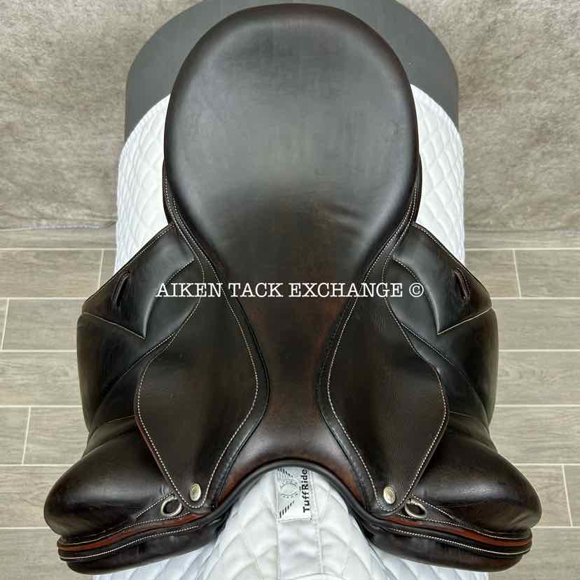 2005 Devoucoux Makila Monoflap Dressage Saddle, 18" Seat, 3A Flap, Medium/Medium Wide Tree, Foam Panels