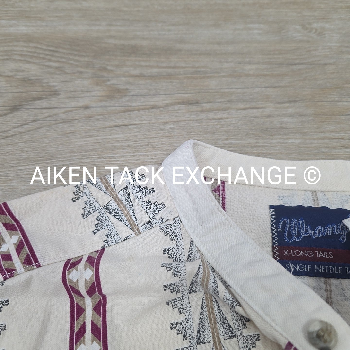 Wrangler X-Long Tails Button Up Shirt, Men's Medium