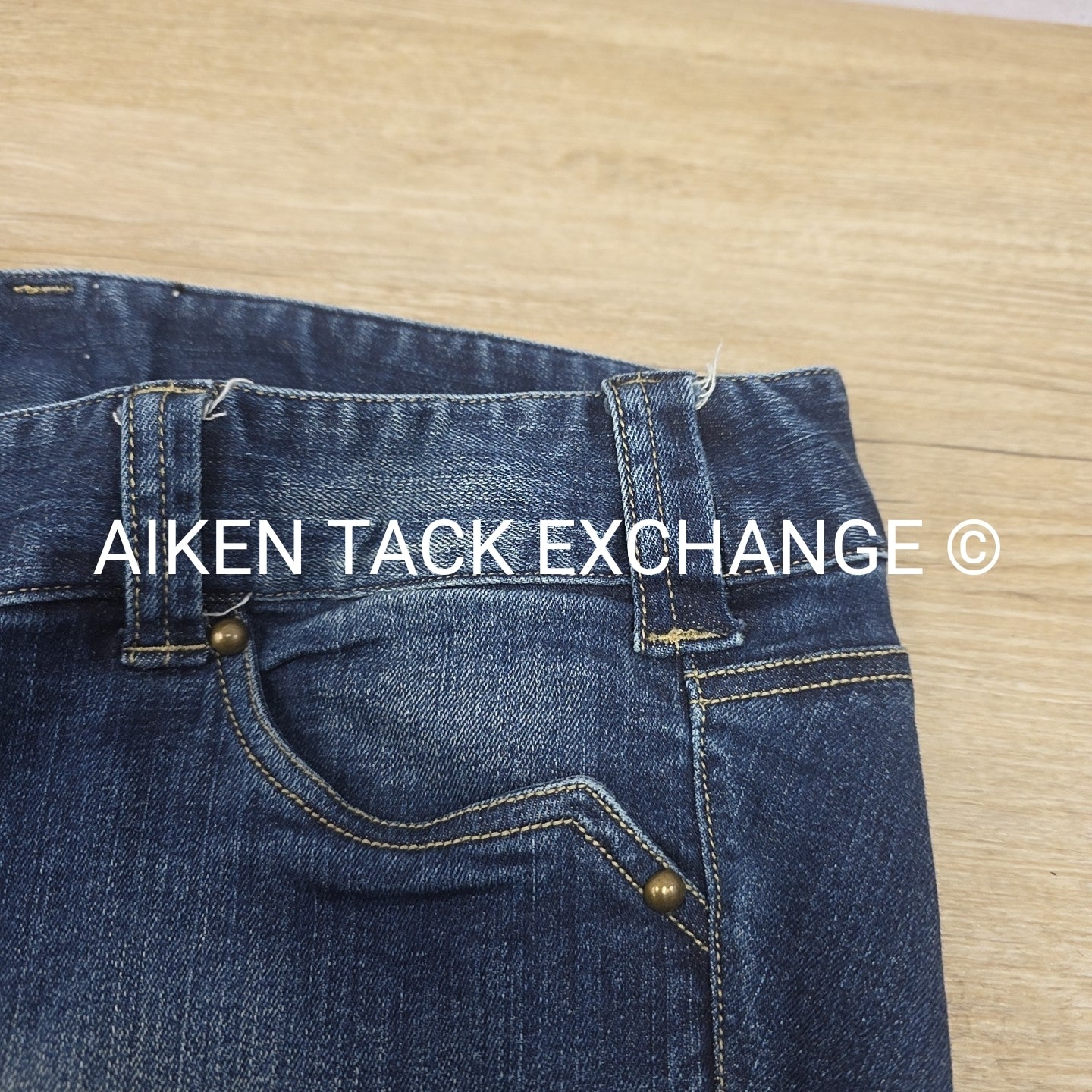 Ariat Denim Knee Patch Breeches, Women's 30