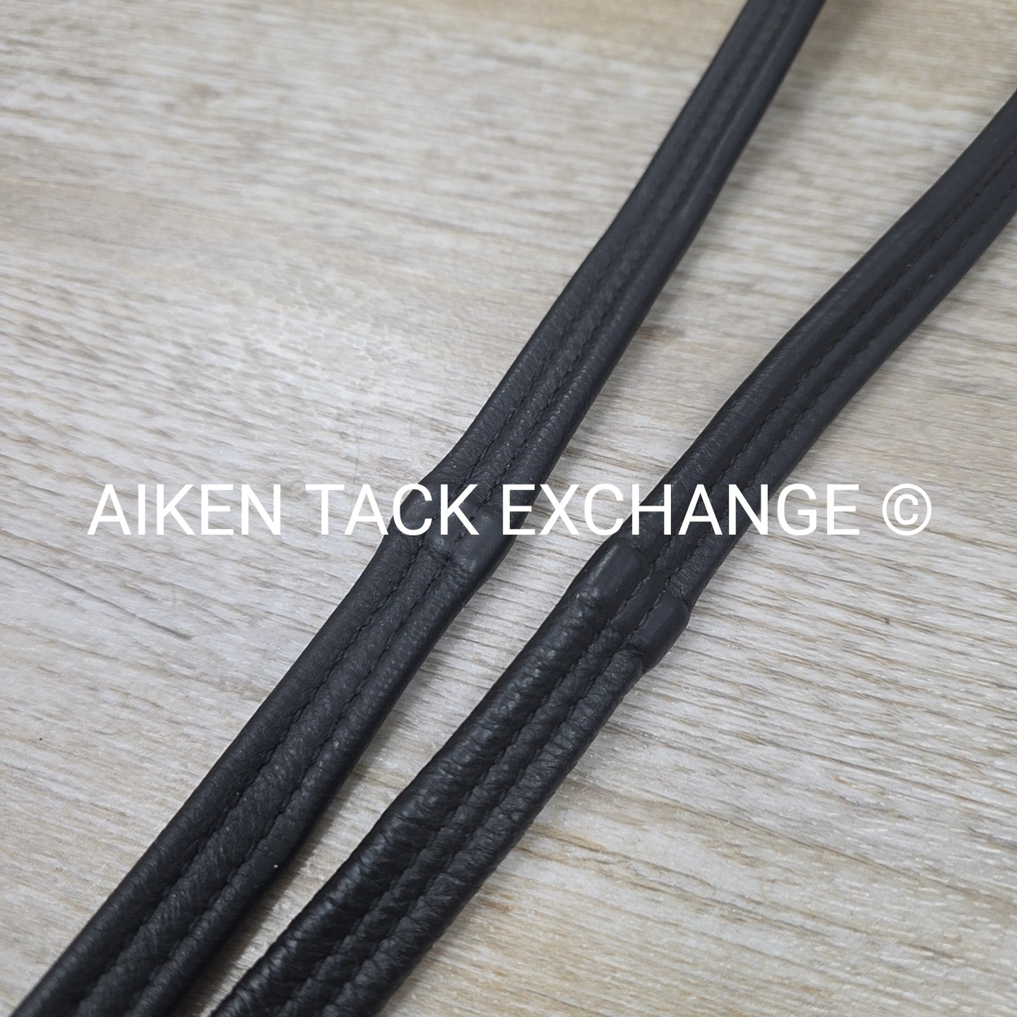 Wrapped Dressage Reins, Black, Size Cob