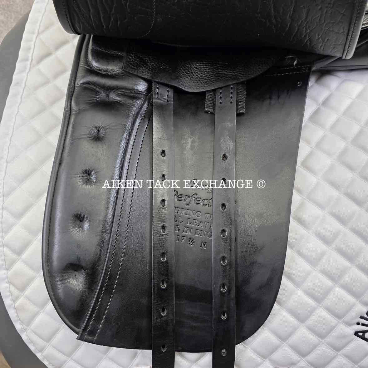 **SOLD** 2013 County Perfection Dressage Saddle, 17.5" Seat, Narrow Tree, Wool Flocked Panels