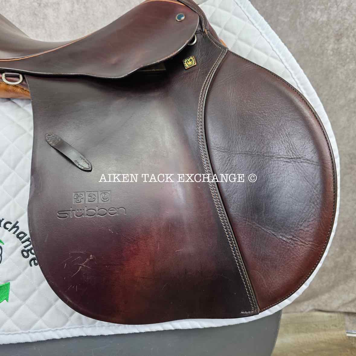 **SOLD** Stubben Siegfried Extra All Purpose Jump Saddle, 18.5" Seat, 30cm Tree - MW, Wool Flocked Panels