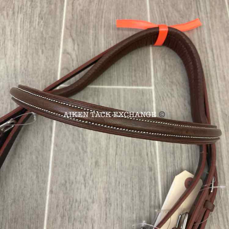 Devoucoux Chiberta Plain Raised Bridle, No Reins, Brown, Oversize, Brand New