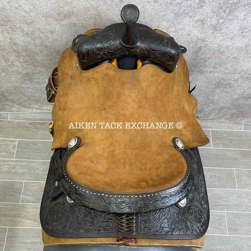 M.L. Leddy's Western Saddle, 16.5" Seat, Wide Tree - Full QH Bars