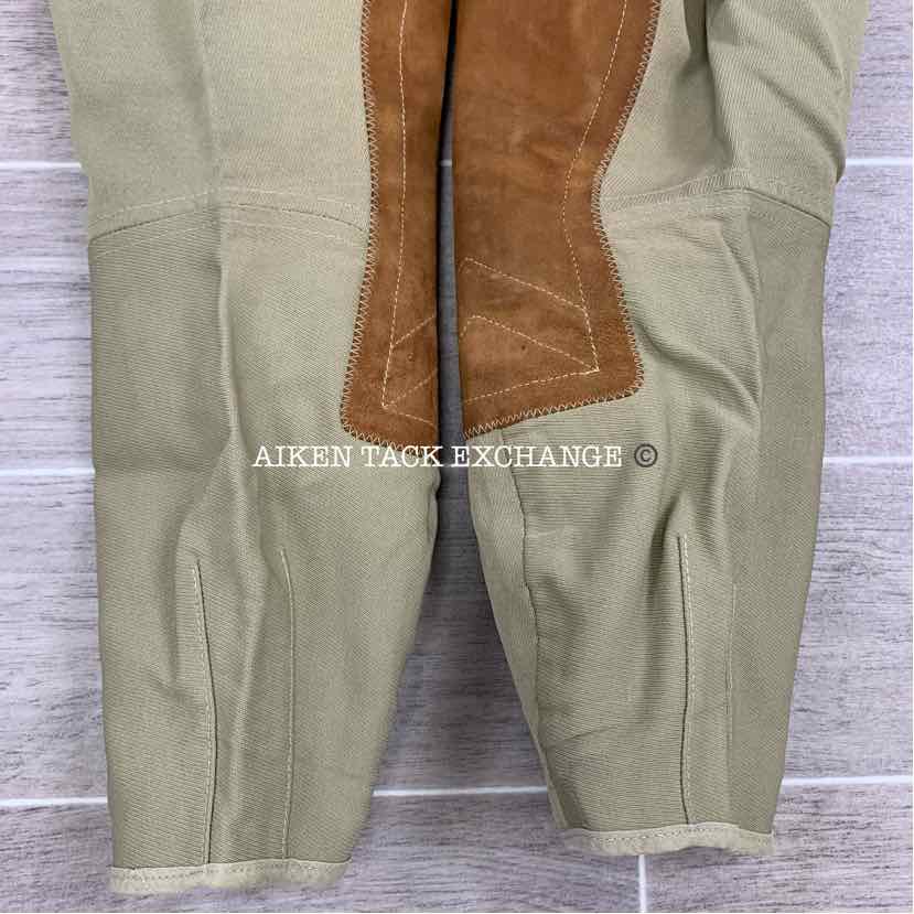 BARGAIN BUNDLE: 2 Pair Tailored Sportsman Side Zip Knee Patch Breeches, Size 30