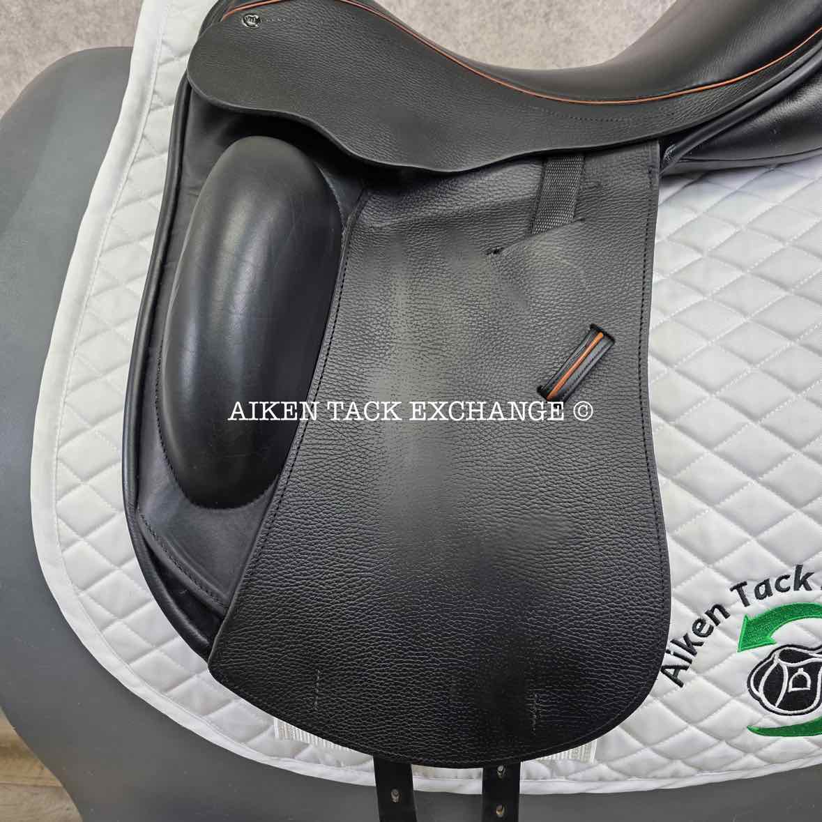 2022 County Epiphany Monoflap Dressage Saddle, 17.5" Seat, Wide Tree, Wool Flocked Panels