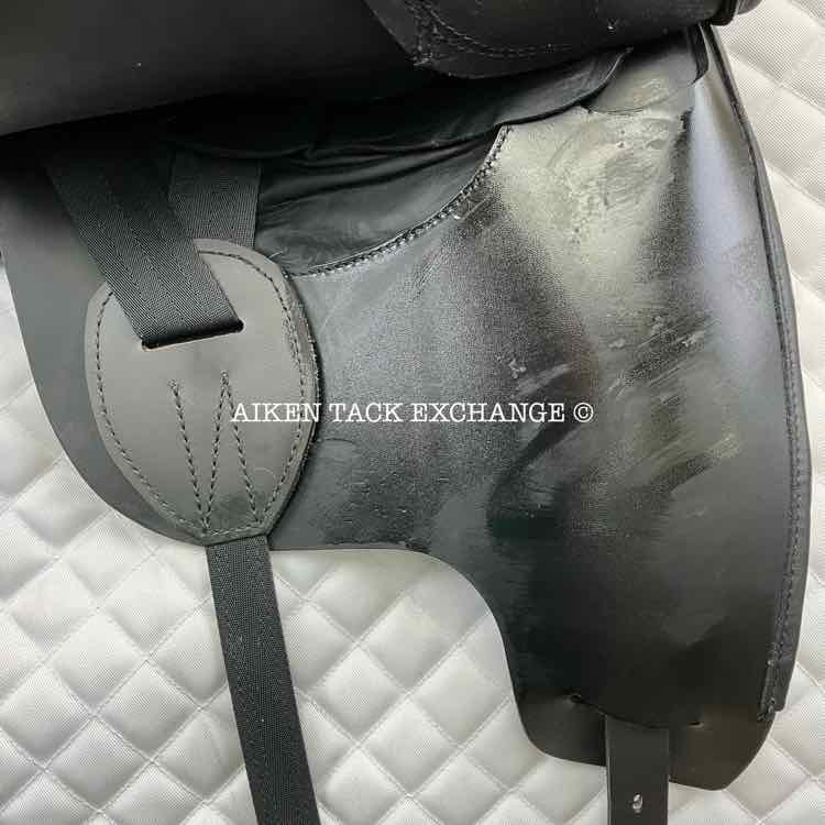 2022 Prestige X-D2 K Zero Dressage Saddle, 17" Seat, Medium Tree, Wool Flocked Pony Panels with Shoulder Relief