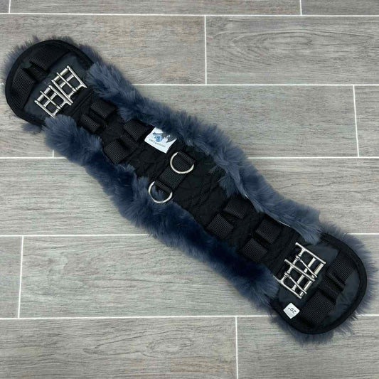 CAS Equestrian Sheepskin Girth, Black & Grey, 20"