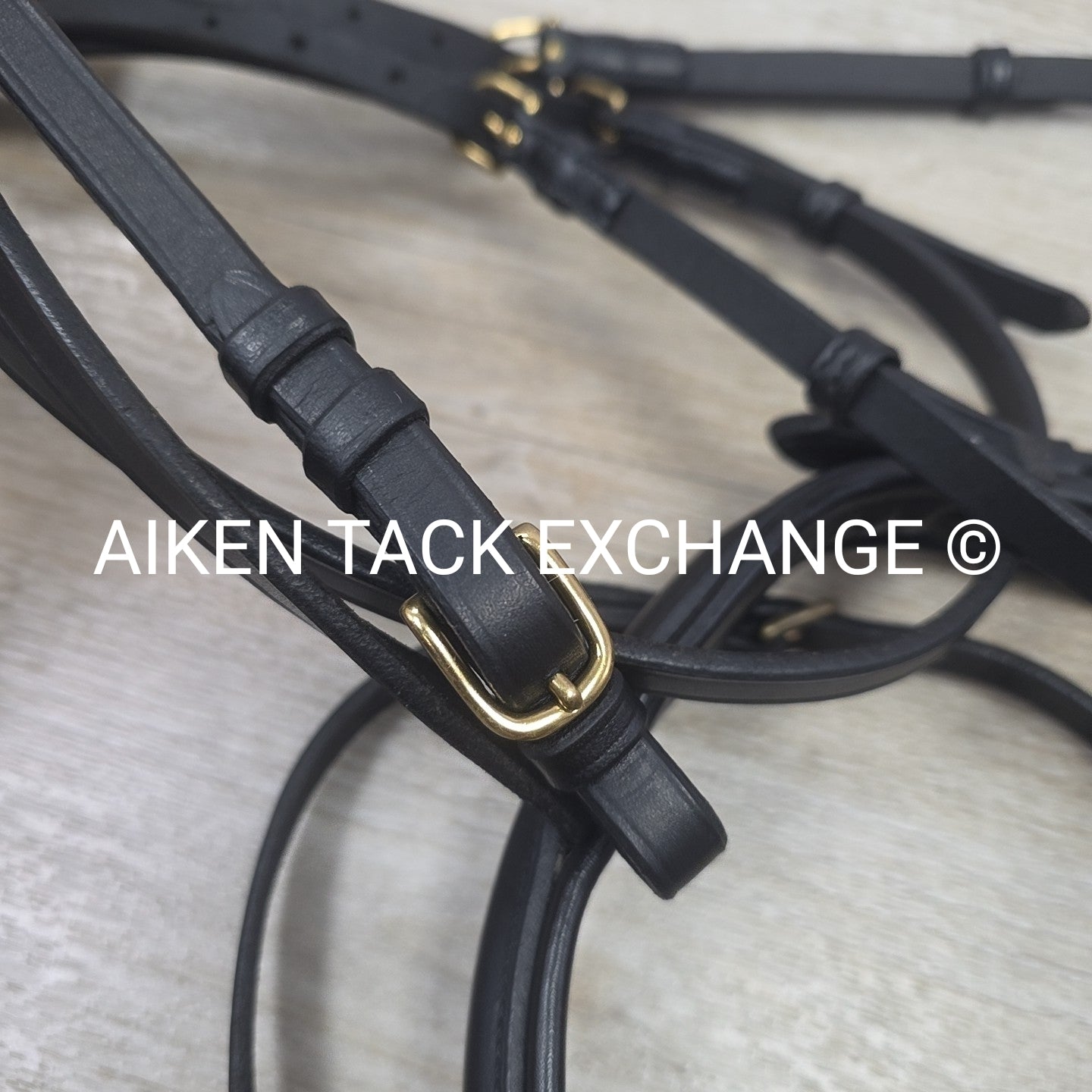 Arc De Triomphe Plain Raised Flash Bridle, No Reins, Black, Oversize