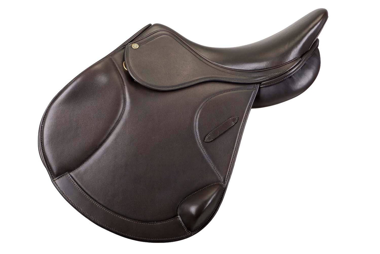 HDR - Henri De Rivel Phoenix Monoflap Close Contact Jump Saddle: Havana / Regular / 17