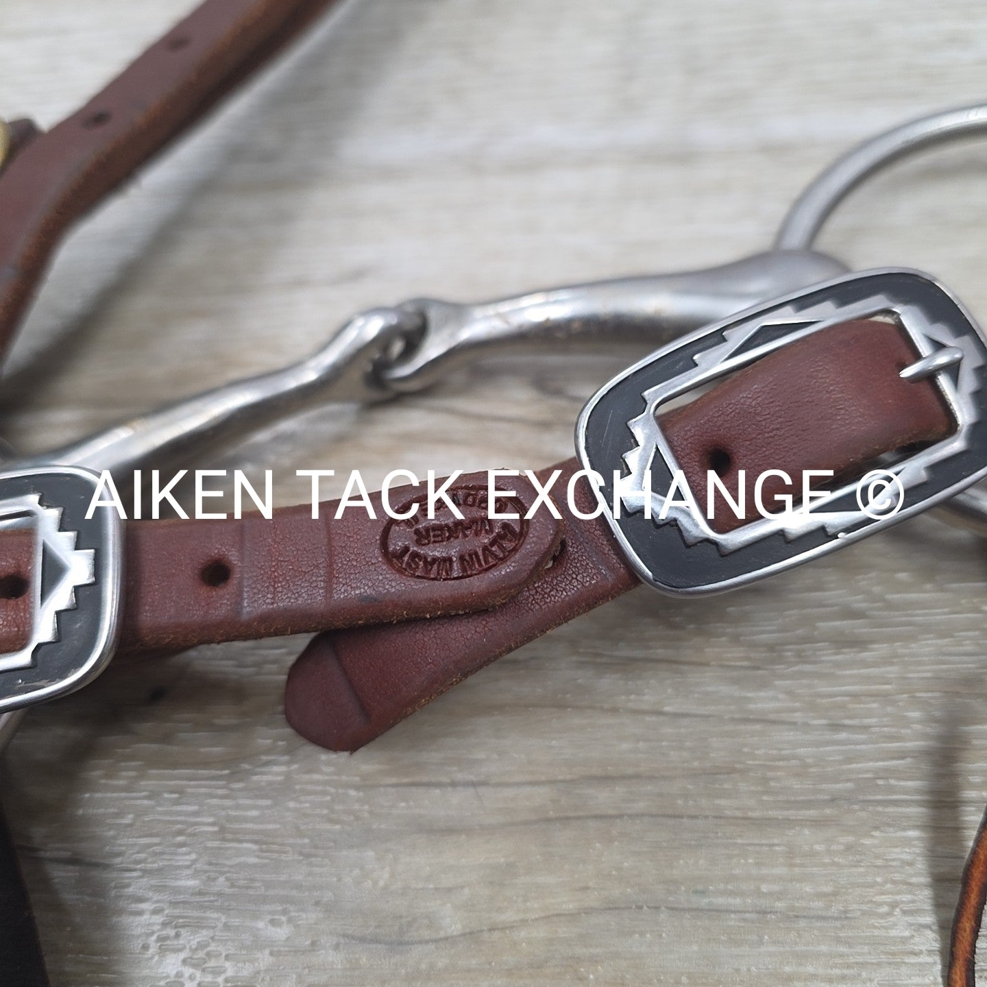 One Ear Headstall with Matching Split Reins & 4.5" Single Joint Loose Ring Bit