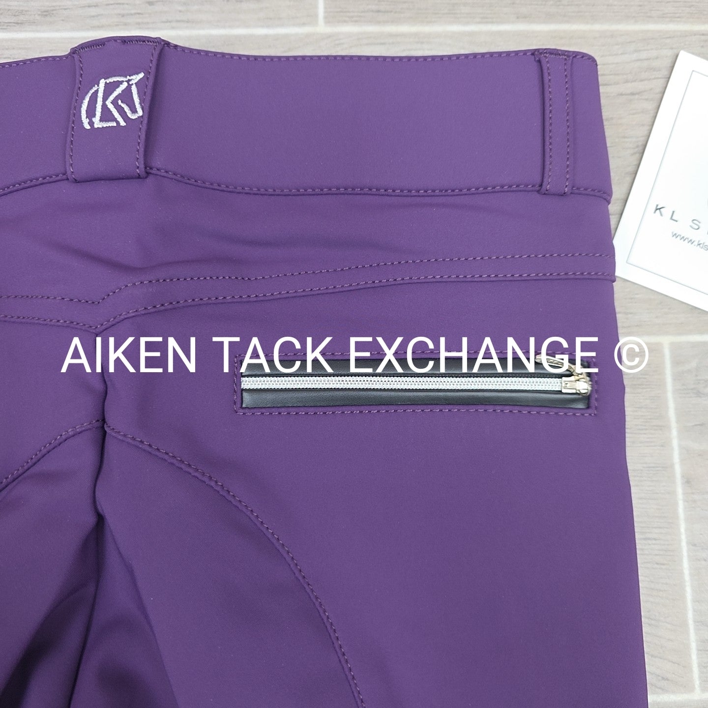 KL Select Gabrielle Knee Patch Breeches, Purple, Women's Size 24R