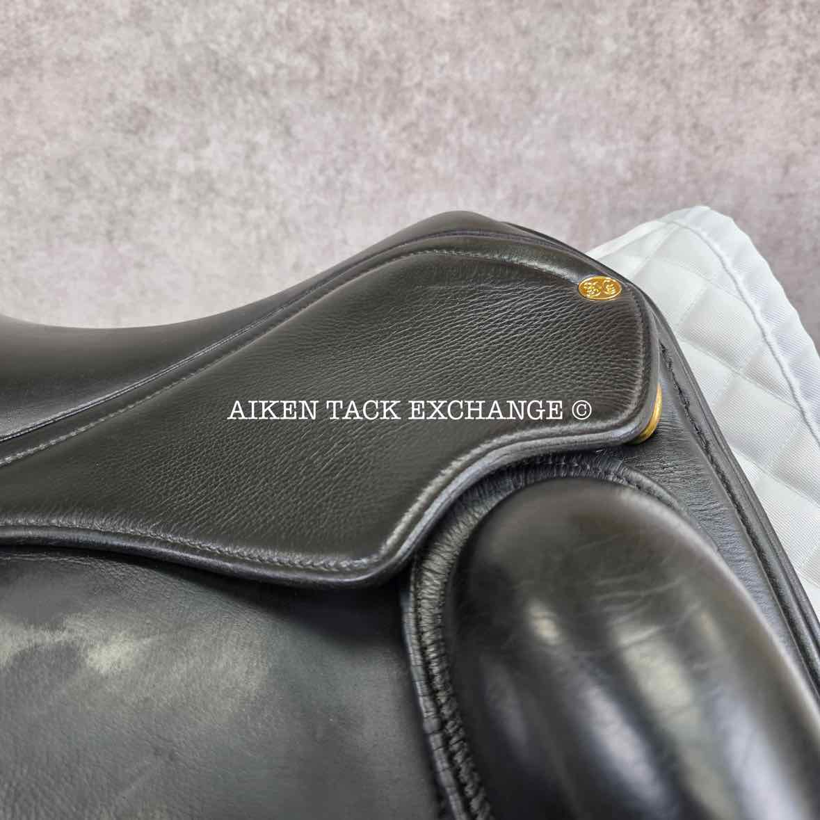 2017 Peter Horobin Stride Free Geneva Monoflap Dressage Saddle, 17.5" Seat, Extra Wide Tree, Wool Flocked Panels