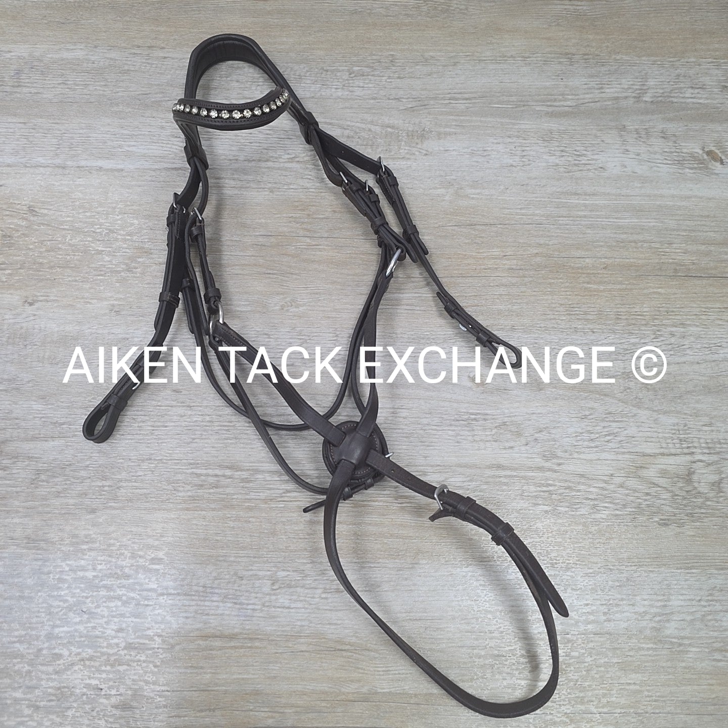 Monocrown Figure 8 Bridle, No Reins, Brown, Size Full