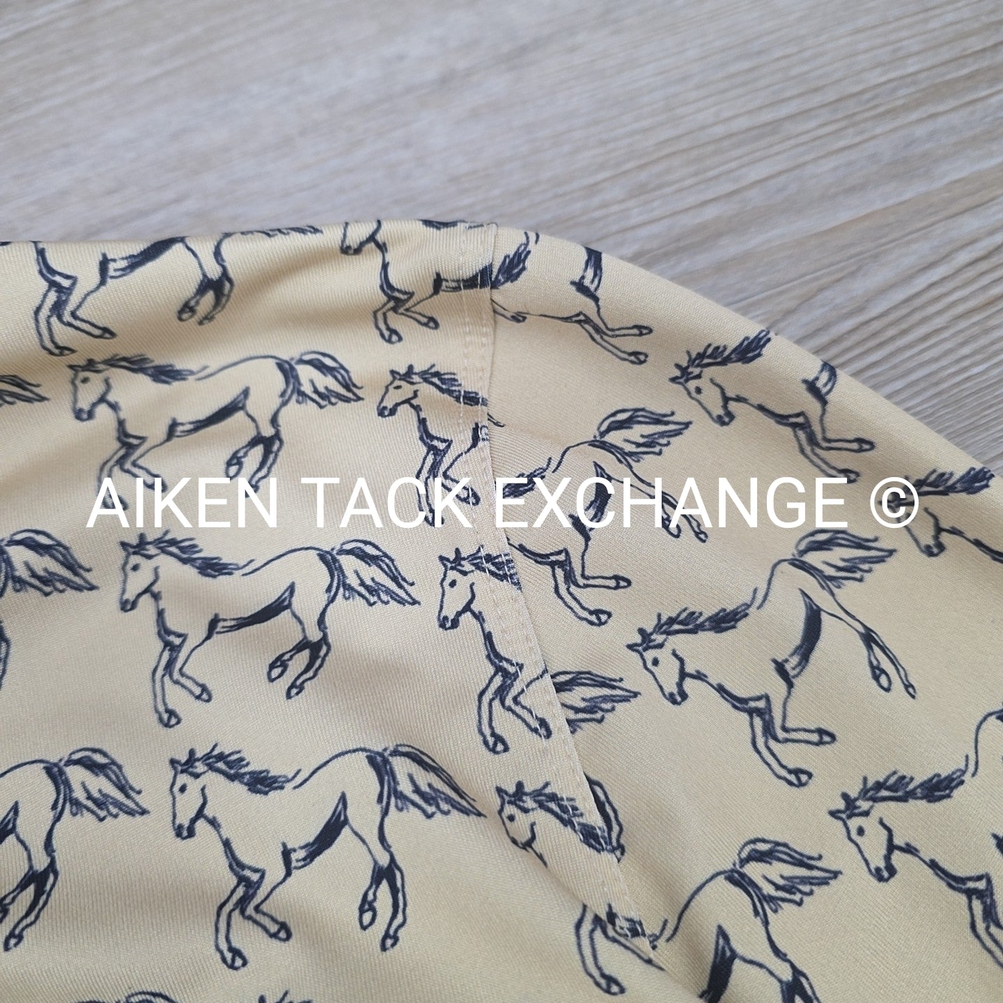 FITS Long Sleeve Winter Tech Shirt, Midnight Navy Horses, Women's Small