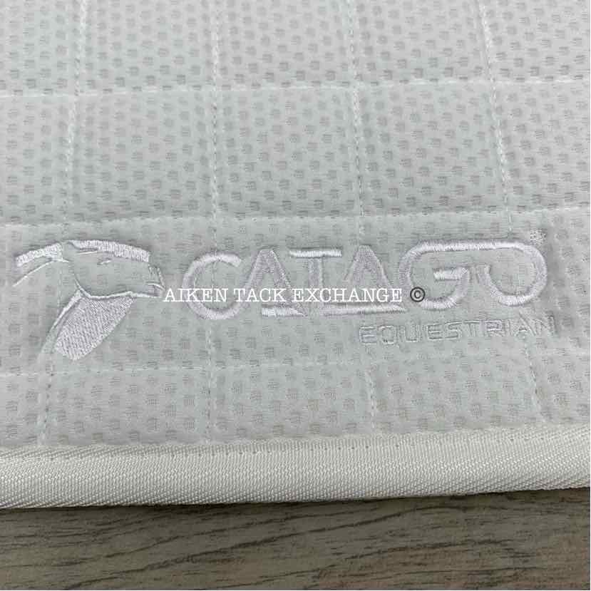 Catago FIR-Tech (Far Infrared Rays) Dressage Saddle Pad, White, Brand New