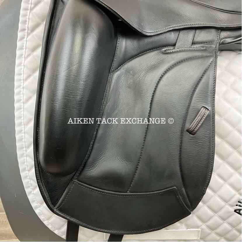 2020 Custom Saddlery Icon Coda W Monoflap Dressage Saddle, 17.5" Seat, Adjustable Tree, Wool Flocked Panels