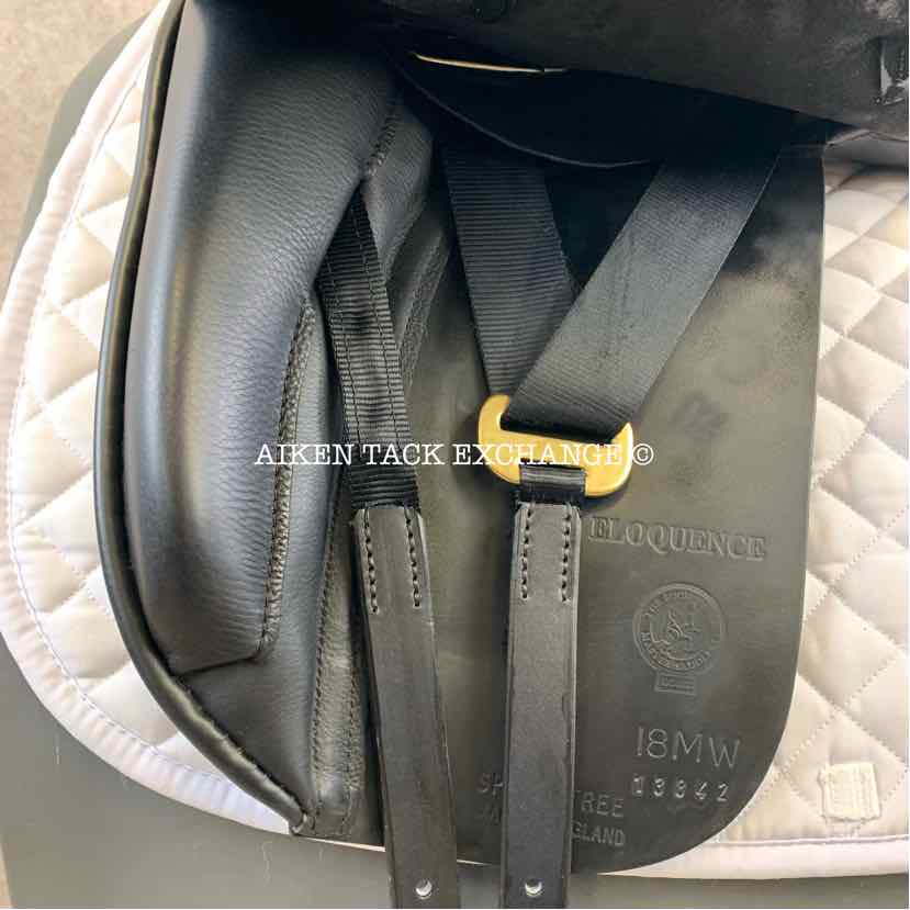 **SOLD** 2011 Black Country Eloquence Dressage Saddle, 18" Seat, Medium Wide Tree, Wool Flocked Panels
