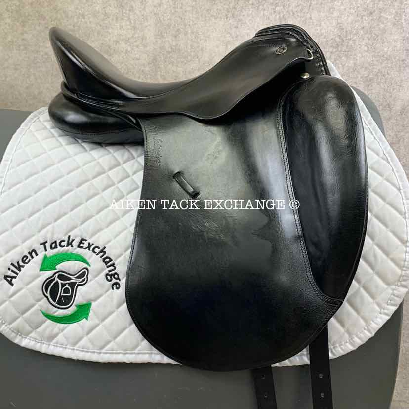 2005 Kieffer Wallstreet Excellent Ulla Salzgeber Dressage Saddle, 17" Seat, Medium Tree, Wool Flocked Panels
