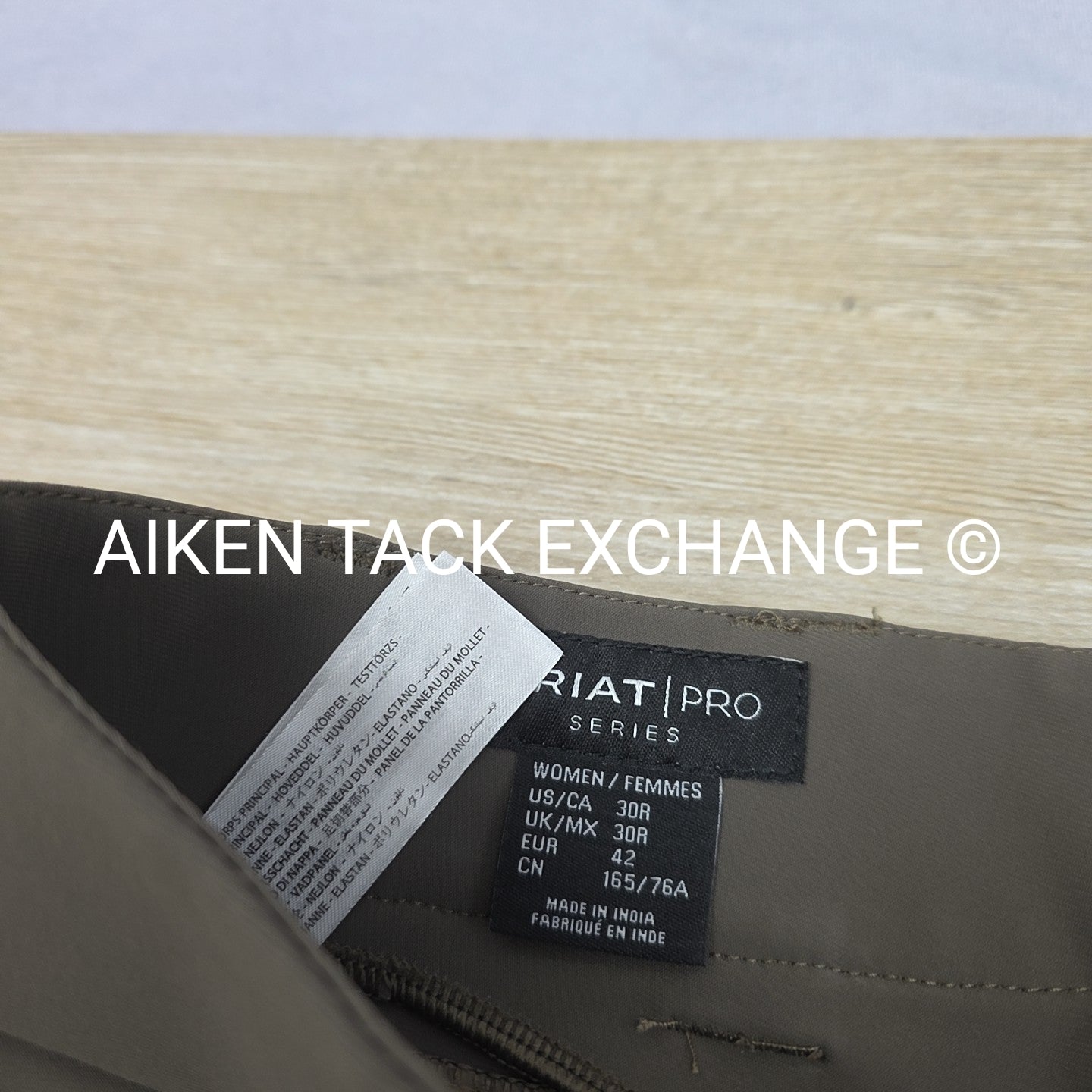 Ariat Tri-Factor Silicone Grip Full Seat Breeches, Size 30 R