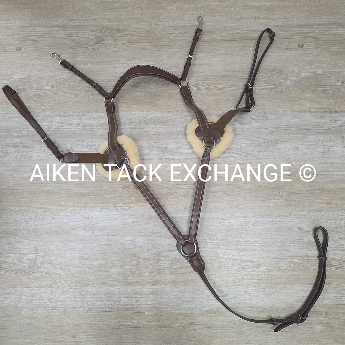 HDR Pro 5 Point Elastic Breastplate, No Running Attachment, Brown, Size Full