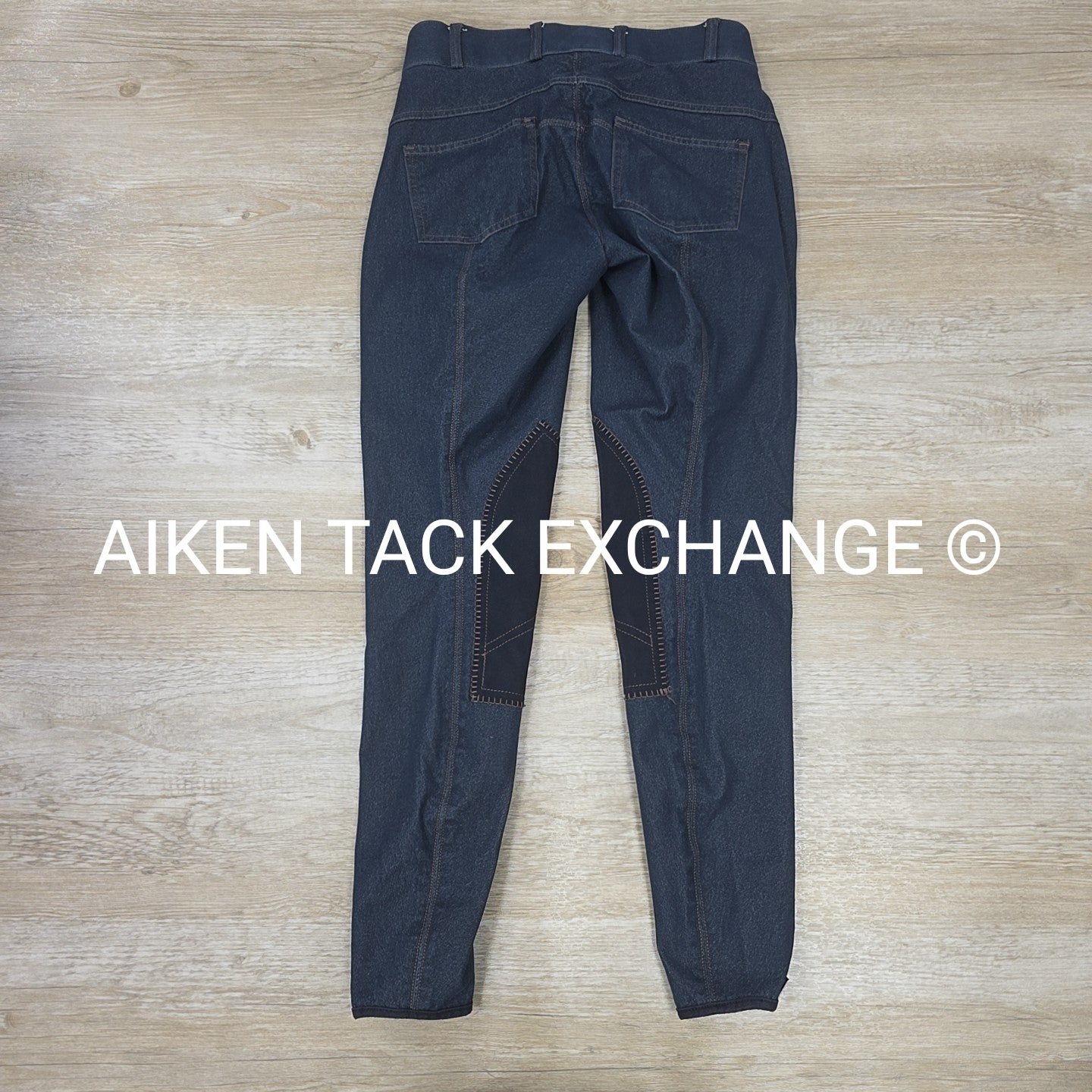 On Course Denim Knee Patch Breeches, Size 26