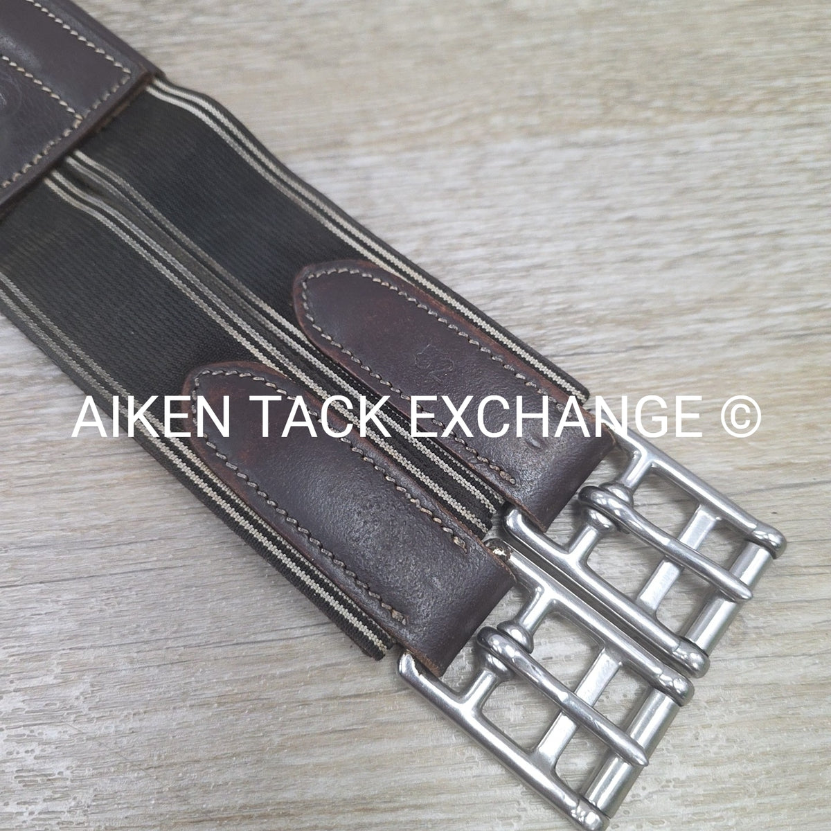 Contour Double End Elastic Girth, Brown, 52"