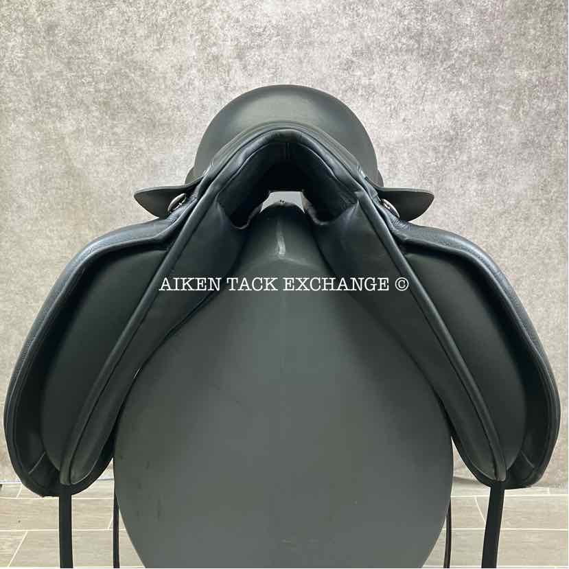 **SOLD** 2016 Custom Saddlery Steffen's Advantage Monoflap Dressage Saddle, 18" Seat, Adjustable Tree, Wool Flocked Panels