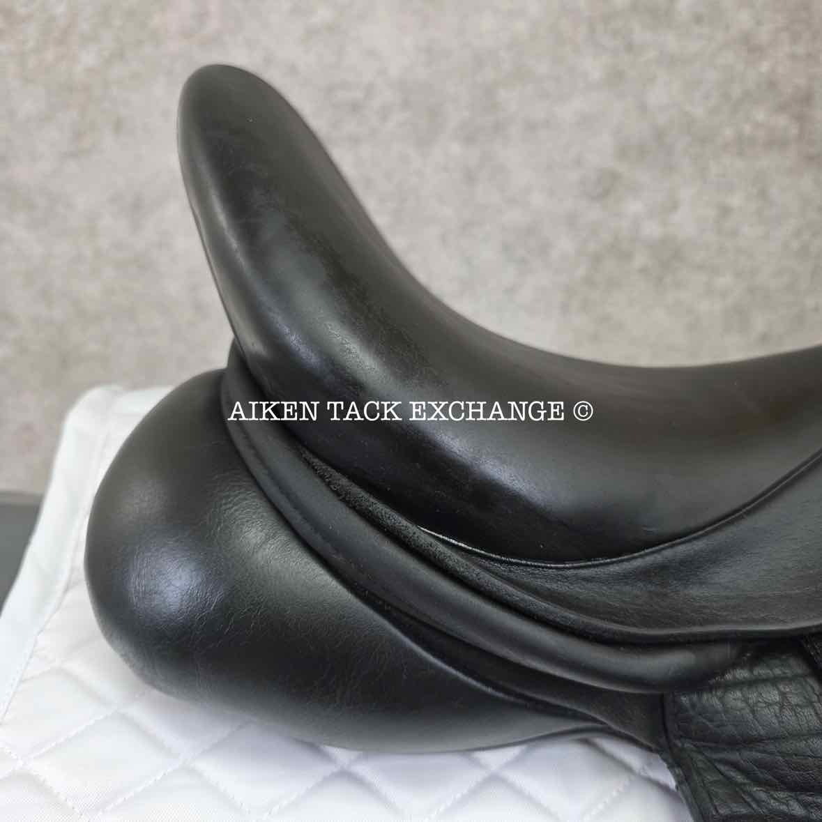 2015 Custom Saddlery Wolfgang Solo Monoflap Dressage Saddle, 17.5" Seat, Adjustable Tree, Wool Flocked Panels
