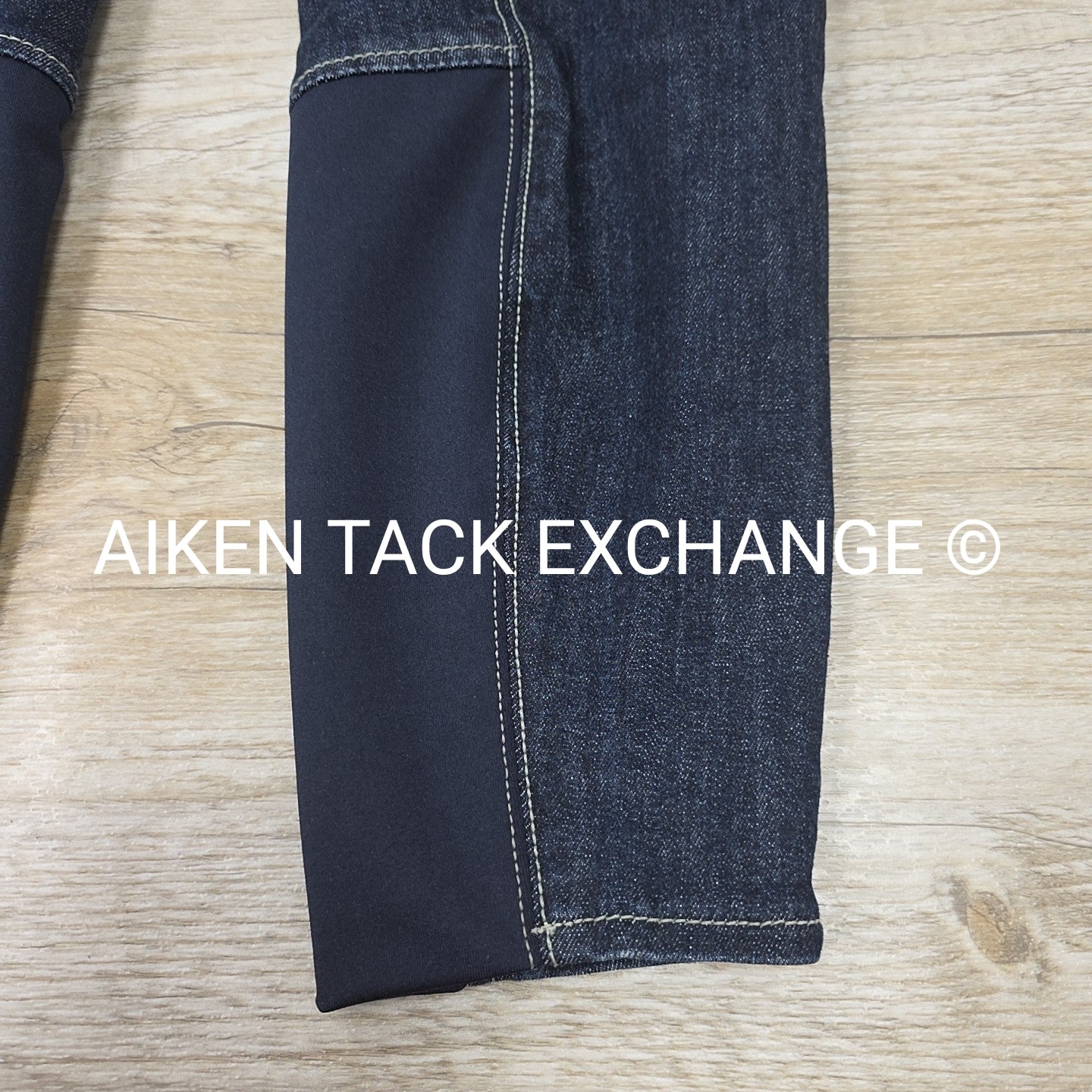 Horze Denim Silicone Grip Full Seat Breeches, Size 32