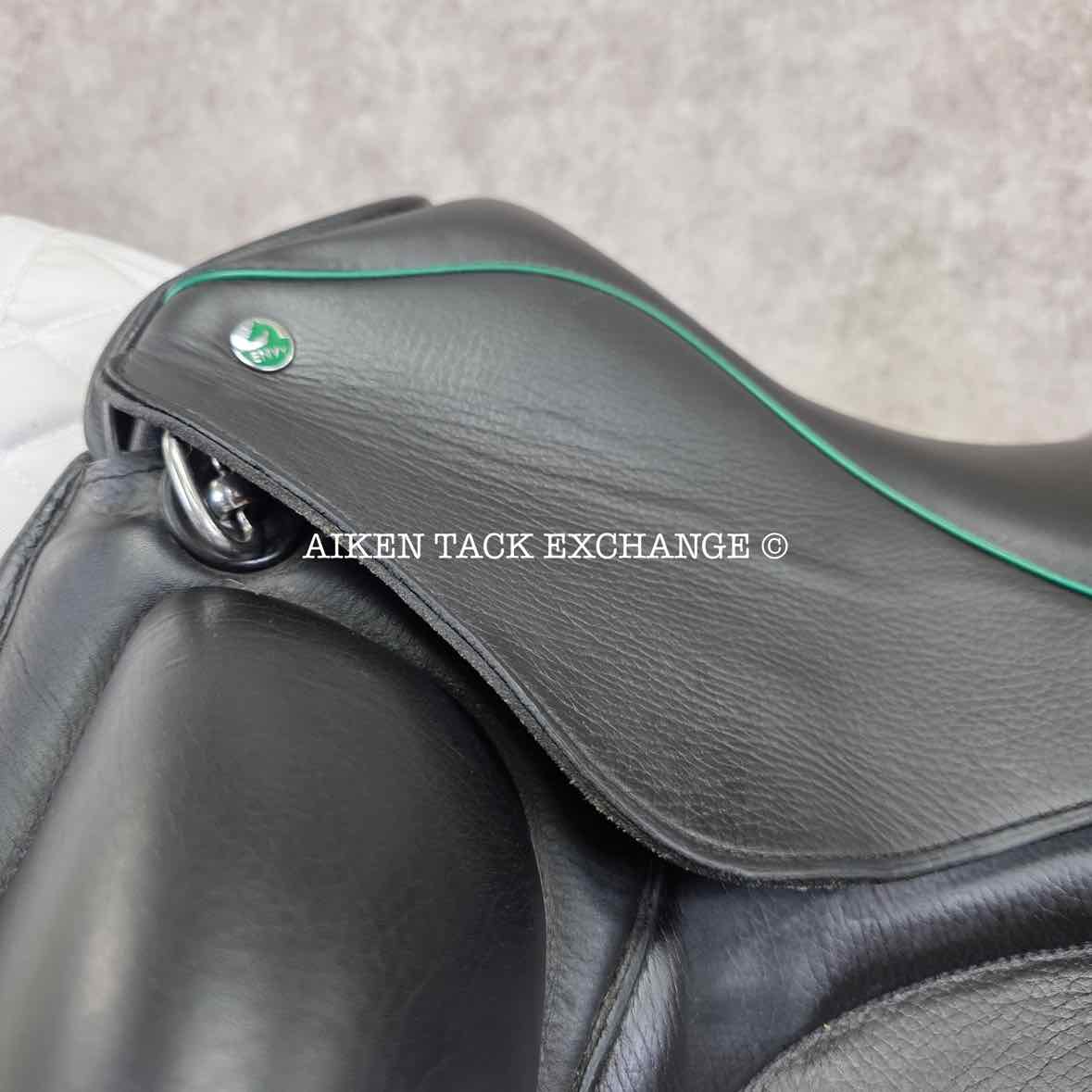 2023 Envy by Custom Saddlery Motion Monoflap Dressage Saddle, 17" Seat - Short Flap, Adjustable Tree, Wool Flocked Panels