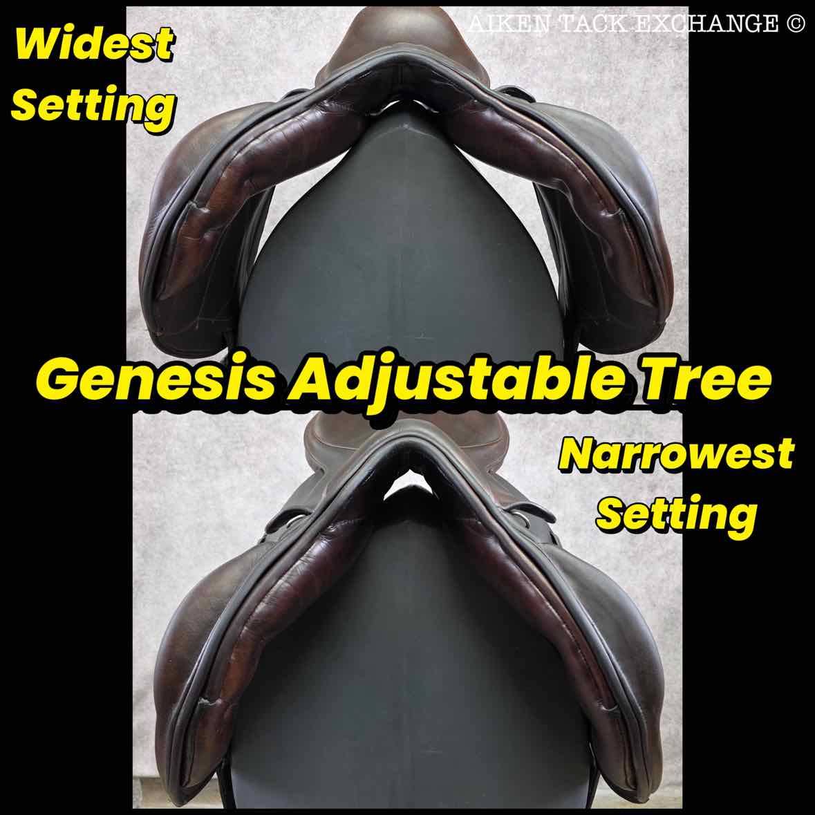 2012 Marcel Toulouse Marielle Monoflap Jump Saddle, 17.5" Seat, Genesis Adjustable Tree, Wool Flocked Panels