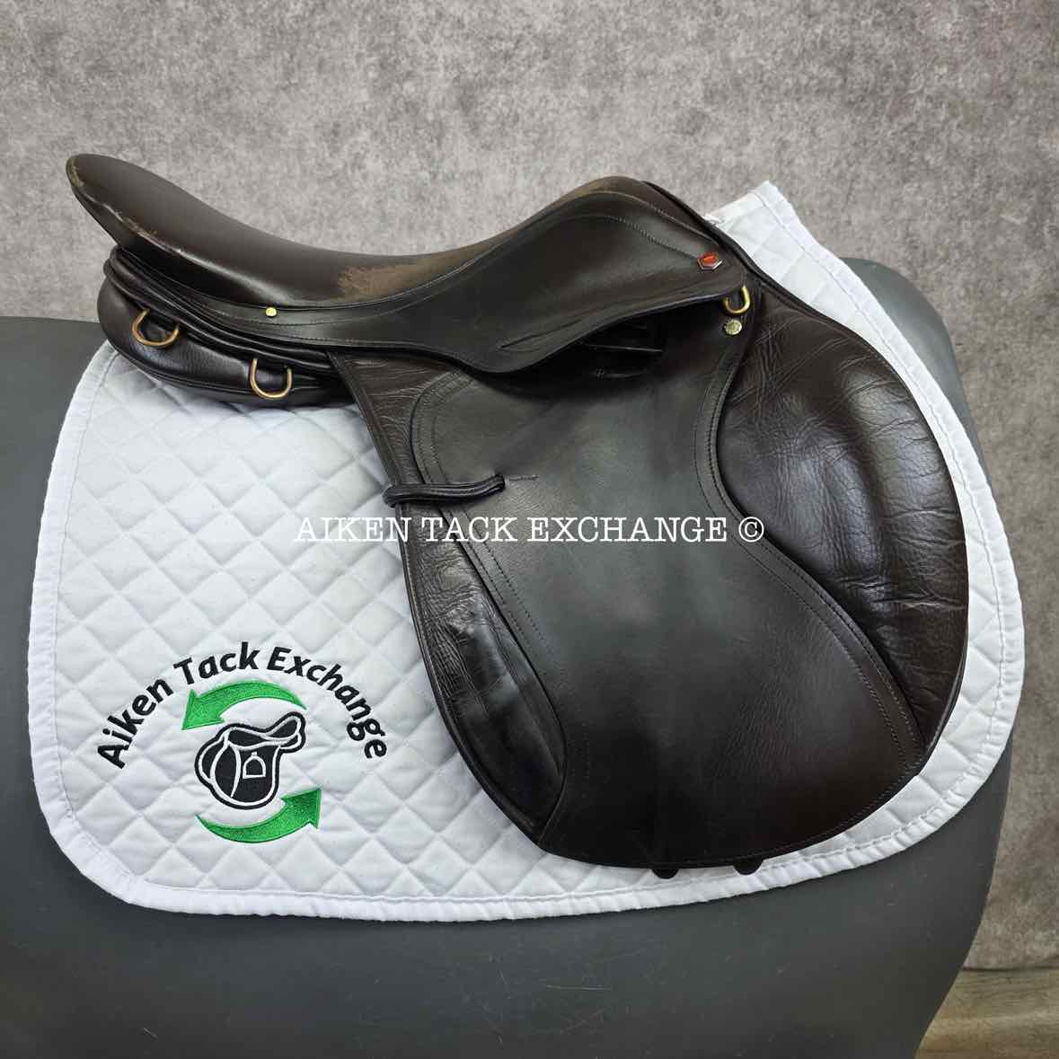 Albion Kontact Pro H/J Jewell Jump Saddle, 17.5" Seat, Medium Tree, Wool Flocked Panels