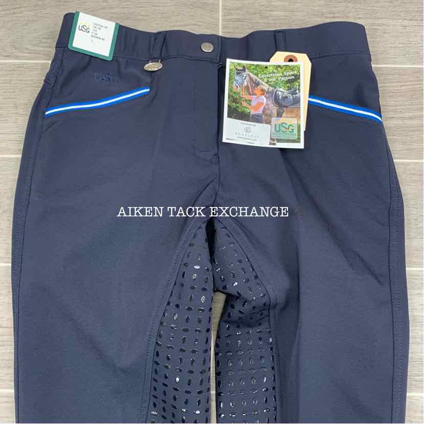 KL Select USG "Ava" Silicone Full Seat Breeches, Size 28